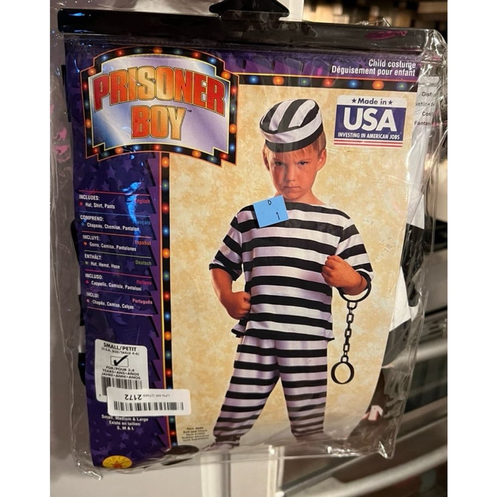 PRISONER BOY HALLOWEEN COSTUME CHILD